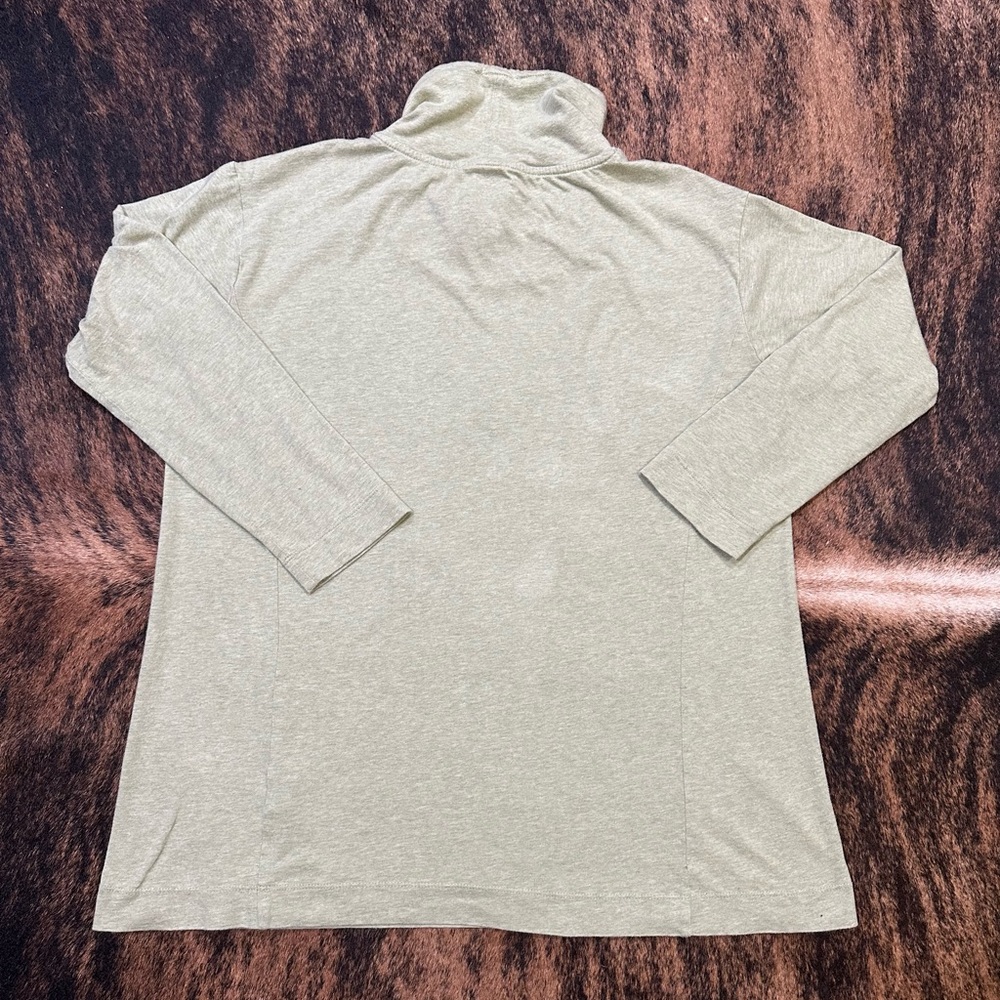 Size Medium Pure Jill cowl-neck seamed tunic pale green with drawstring - Picture 2 of 8